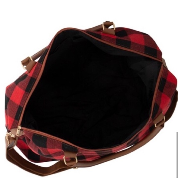 LAST ONE: Extra large Buffalo plaid weekend overnight getaway duffel bag - Picture 8 of 8